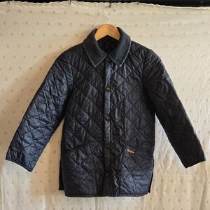 Barbour Liddesdale Navy Kid's Quilted Jacket Size L